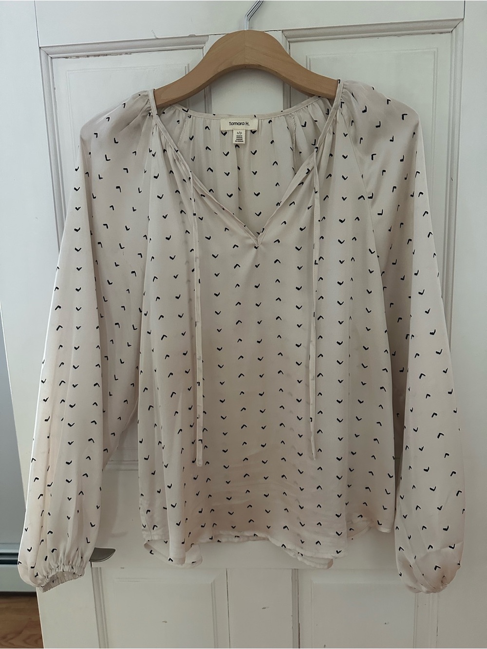Cream silky blouse